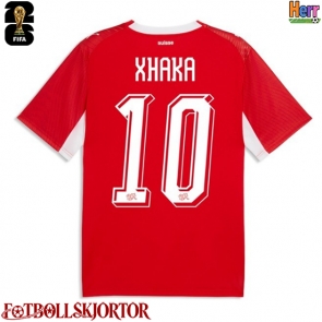 Schweiz Granit Xhaka #10 Hemmatröja VM 2026 Kortärmad